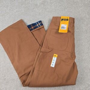 Carhartt Kids Loose Fit Flannel Lined Canvas Utility Pants Brown BN8316-B Sz 16